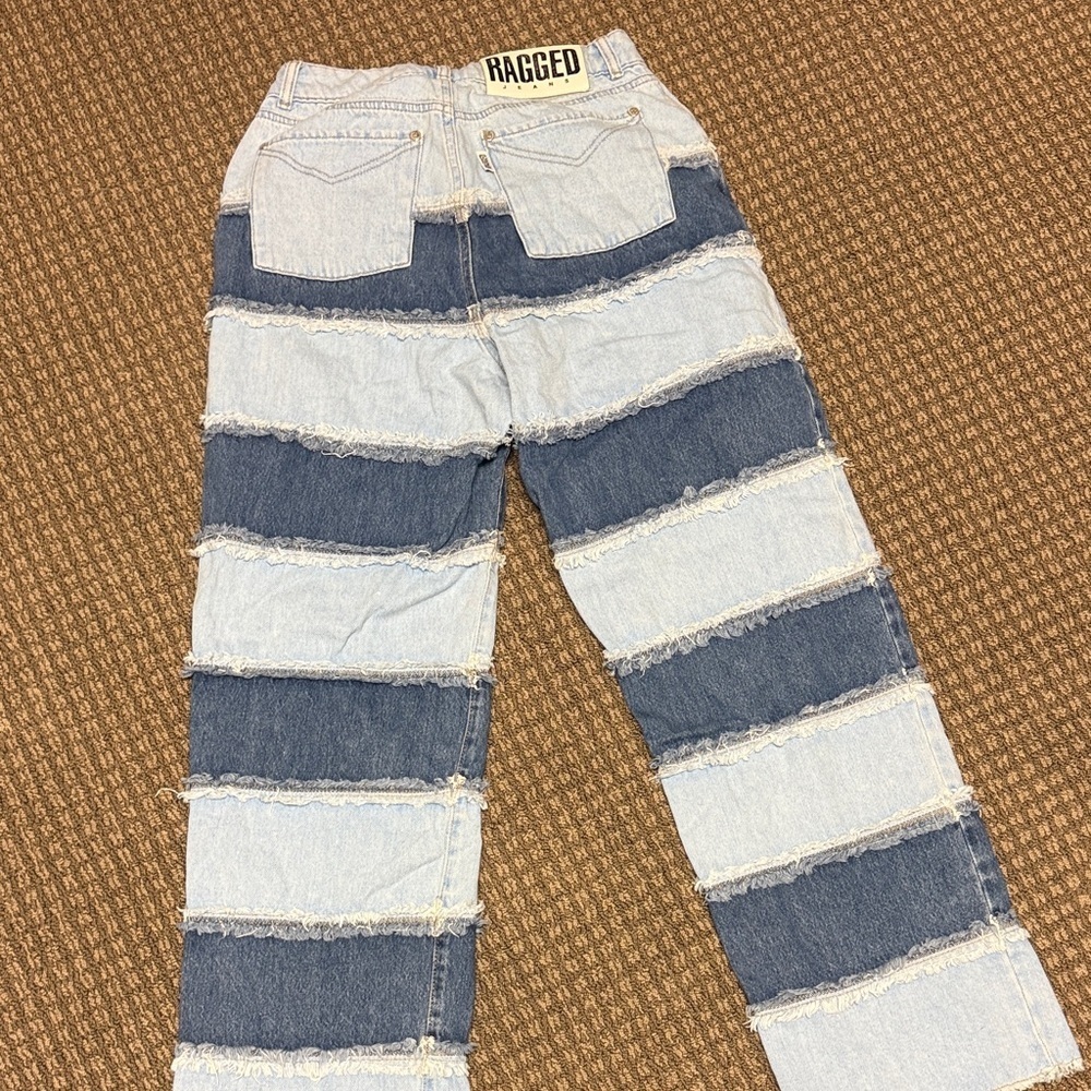 Two-Tone Y2K style jeans - festival & concert wear - Picture 4 of 4